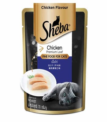 Sheba Rich Premium Adult (+1 Year) Wet Cat Food, Chicken Loaf,70G