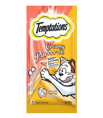 Temptation Creamy Purree Salmon and Cheese Flavor,48 Gm - Cat Treats