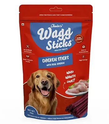 Chesters Wagg Sticks Healthy Treats For All Dog Breads And Sizes (Chicken Flavor 70 Gm)