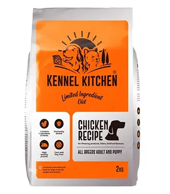 Kennel Kitchen Limited Ingredient Chicken Dry Dog Food for Adults Puppies - 2 Kgs