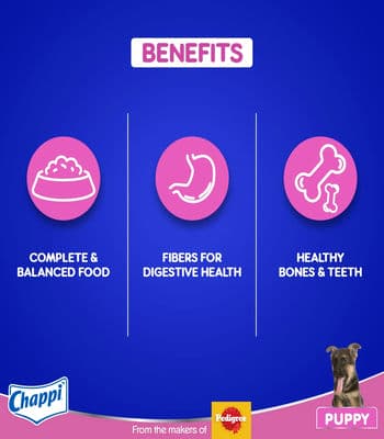 Chappi Puppy Dry Dog Food in Chicken and Milk Flavour 1 Kg Pack