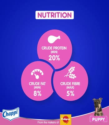 Chappi Puppy Dry Dog Food in Chicken and Milk Flavour 1 Kg Pack