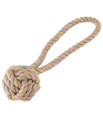Beco Hemp Rope Ball on Loop- Hemp Rope Dog Toy