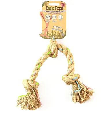 Beco Hemp Rope Jungle Triple Knot - Puppies and Adult Dog Toy