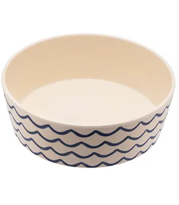 Beco Wave Print Bamboo Bowl - Puppies and Adult Dogs