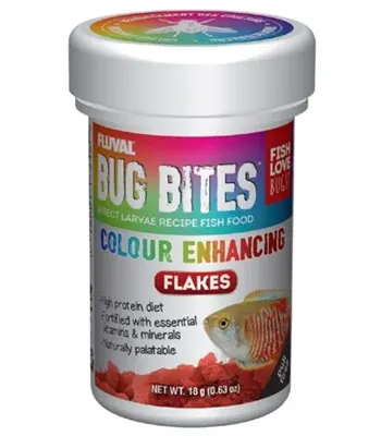 Fluval Bug Bites Colour Enhancing Flakes 18 g (0.63 oz)
