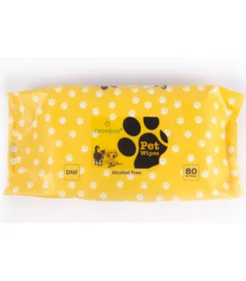 Canopus Pet Wipes , Floral Fragrance - 80 Wipes - Dogs and Cats
