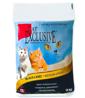 CAT EXCLUSIVE Medium Grain Scoopable Cat Litter,10 Kgs
