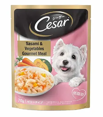 Cesar Premium Adult Wet Dog Food (Gourmet meal), Sasami Vegetables, 70g Pouch