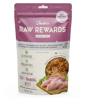Chester's Raw Rewards Dog Treats Soft Training Bytes 50 Gm