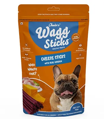Chesters Wagg Sticks Healthy Treats For All Breeds And Sizes (Cheese Flavor 70 Gm)