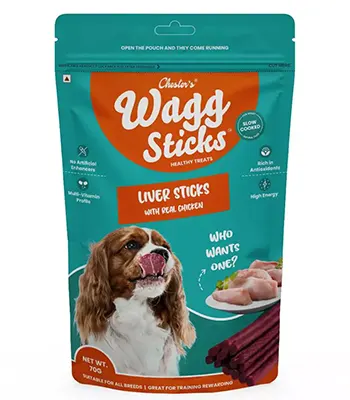Chesters Wagg Sticks Healthy Treats For All Dog Breads And Sizes (Liver Flavor 70 Gm)