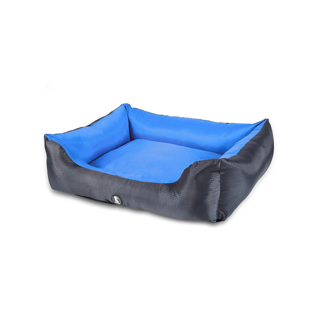 Furry Castle Chew Proof and Water repellent Lounger Dog Bed- Blue