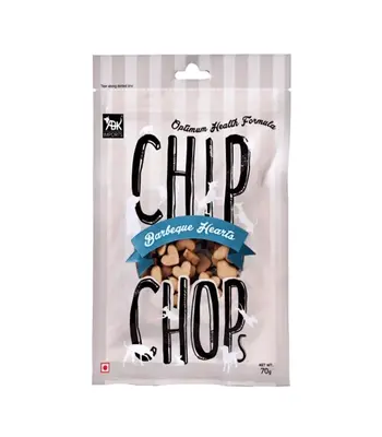 Chip Chops Barbeque Chicken Hearts Treat - Puppies and Adult Dogs