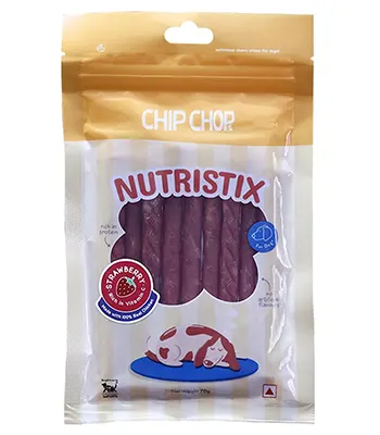 Chip Chops Nutristix Stick Style Dog Treat and Snack (Strawberry Flavour)