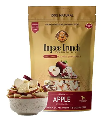 Dogsee Crunch Apple Freeze Dried Apple Treats- Puppies and Adult Dogs