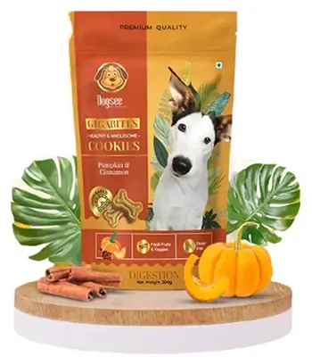Dogsee Gigabites Pumpkin and Cinnamon Dog Biscuits - Cookies for Dogs