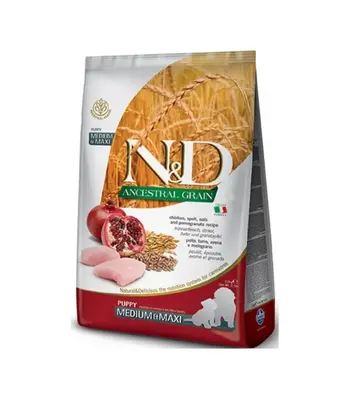 Farmina ND Ancestral Grain Chicken and Pomegranate- Puppy Medium Maxi Dog Dry Food
