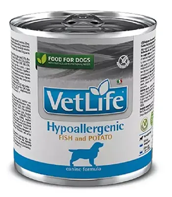 Farmina Vetlife Hypoallergenic Fish and Potato Dog Wet Food Can, 300 Gms