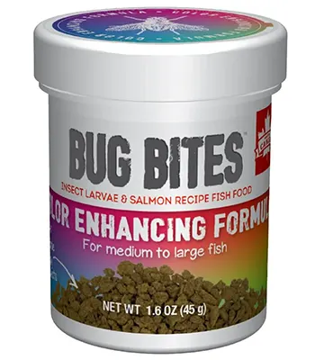 Fluval Bug Bites Colour Enhancing Formula Small to Medium Fish Granules 45 g (1.6 oz)