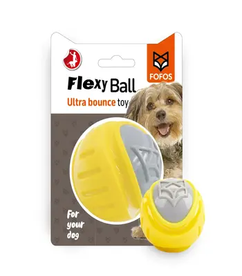 FOFOS Flexy Medium Ball Ultra Bounce Dog Toy - Medium Breed Puppies Dog Toy