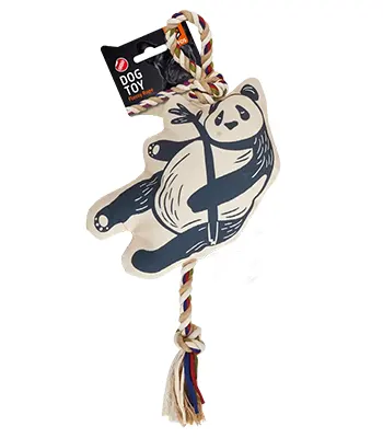 FOFOS Flossy Rope Toy With Panda Toy- Puppies and Adult Dogs