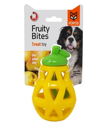 FOFOS Fruit Bites Pear Treats Dispenser Dog Toy - All Breed Puppies and Dog Toy