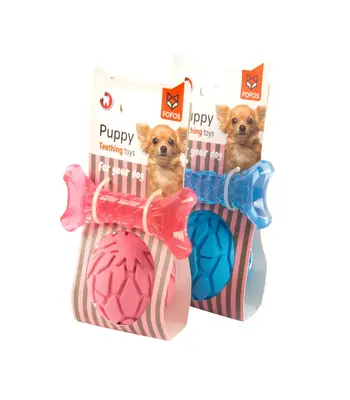 FOFOS Milk Bone & Ball Dog Toy - Small and Medium Breed Puppy Dog Toy