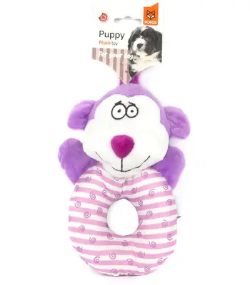FOFOS Ring Monkey Plush Dog Toy - Small and Medium Puppy Dog Toy