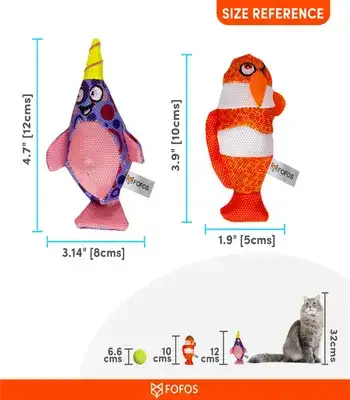 FOFOS Sperm Whales with Clown Fish Cat Plush Toys | Pawrulz