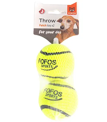 FOFOS Sports Fetch Dog Ball 2pcs -All Breeds Puppies and Dog Toy
