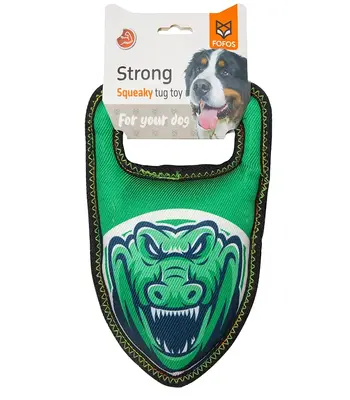 FOFOS Tough Dog Toy Strong Crocodile - Squeaky Plush Dog Toy