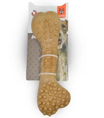 FOFOS Woodplay Brush Bone Dog Chew Toy - Puppies and Adult Dog Toy