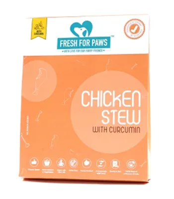 Fresh For Paws Chicken Stew with Turmeric (Curcumin)- Puppy Dog Wet Food (Grain Free)