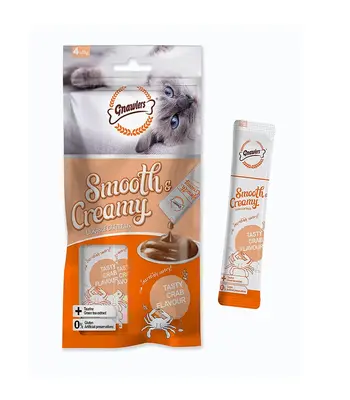 Gnawlers Smooth Creamy Treat with Crab - Wet Treat - Adult Cat Treat