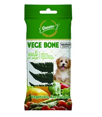 Gnawlers Veg Dog Bone - Dog Treats - Puppy and Adult Dogs