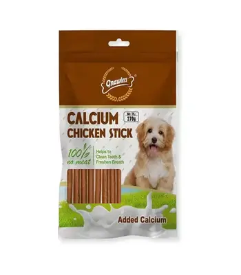 Gnawlers - Calcium Chicken Chew Sticks - 30 pc in 1 packet- Puppies and Adult Dogs
