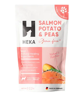 Heka Grain Free Salmon, Potatoes Peas- Dog Dry Food