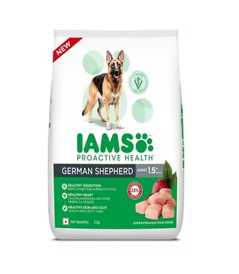 IAMS Proactive Health German Shepherd Premium Dog Dry Food, 3kgs - Adult (1.5+ Years)