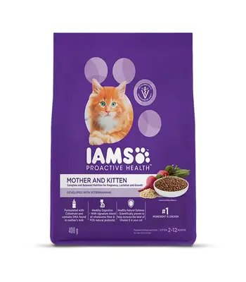 IAMS Proactive Health, Mother Kitten (2-12 Months) Dry Premium Cat Food with Chicken