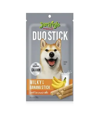 JerHigh Duo Stick - Milk with Banana Stick - Puppies and Adult Dogs