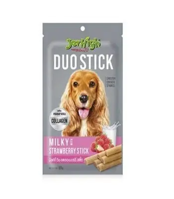 JerHigh Duo Stick - Strawberry and Milk - Puppies and Adult Dogs
