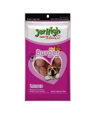 Jerhigh Mini Burger Treats - Puppies and Adult Dogs