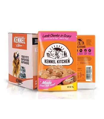 Kennel Kitchen Lamb Chunks in Gravy  - Puppy and Adult Dog Food