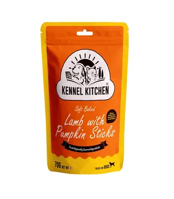 Kennel Kitchen Soft Baked Lamb with Pumpkin Sticks- Puppies and Adults Dogs