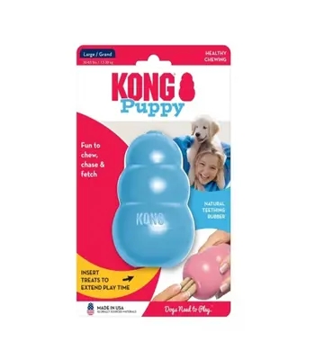 KONG Puppy Chew Toy , Blue - Puppy Teething Toy