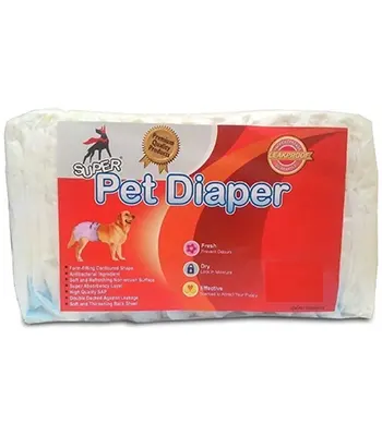 Super Pet Diaper Disposable Dog Diapers (Pack of 12)