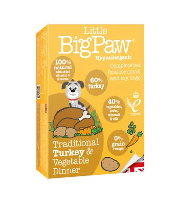 Little Big Paw Traditional Turkey Vegetable - Puppy Adult Dogs