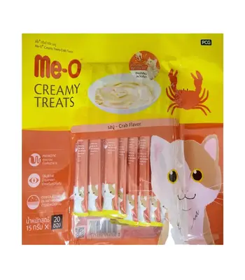 Me-O Creamy Treats with Crab Flavor - Cat Wet Treat - 20 Pc
