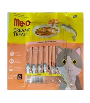 Me-O Creamy Treats with Salmon - Cat Wet Treat - 20 Pc